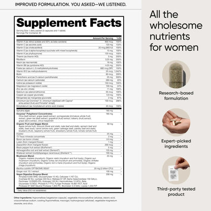 meOrigin Multivitamin for Women, All-in-One Supplement Complex with Vitamin B12, A, C, Biotin, D, E, Folate, Magnesium - dailyvitalstore