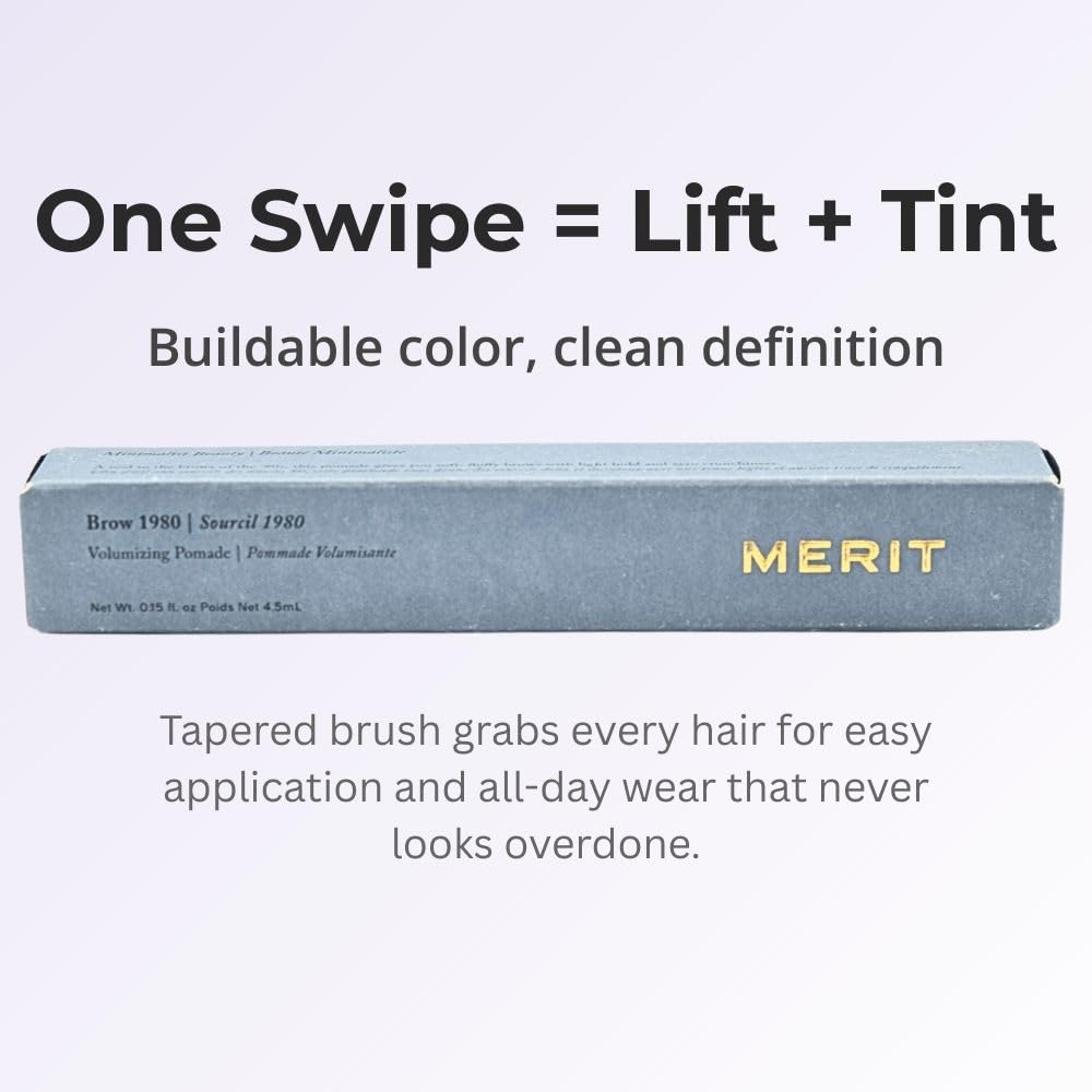 Merit Brow 1980 Volumizing Tinted Eyebrow Gel-Pomade - Taupe - Taupe with Cool Undertones - dailyvitalstore