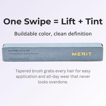 Merit Brow 1980 Volumizing Tinted Eyebrow Gel-Pomade - Taupe - Taupe with Cool Undertones - dailyvitalstore