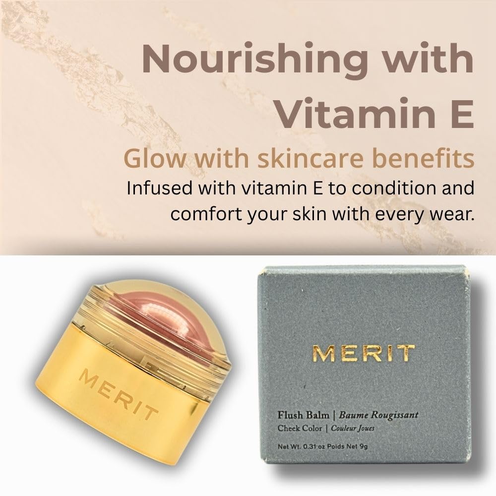 MERIT Flush Balm Cream Blush – Archival Cool Mauve | Hydrating Radiant Cheek & Lip Tint Stick with Vitamin E | Lightweight, Buildable, Vegan & Cruelty-Free Blush - dailyvitalstore
