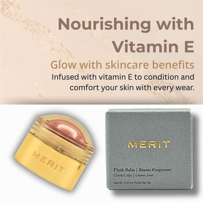 MERIT Flush Balm Cream Blush – Archival Cool Mauve | Hydrating Radiant Cheek & Lip Tint Stick with Vitamin E | Lightweight, Buildable, Vegan & Cruelty-Free Blush - dailyvitalstore