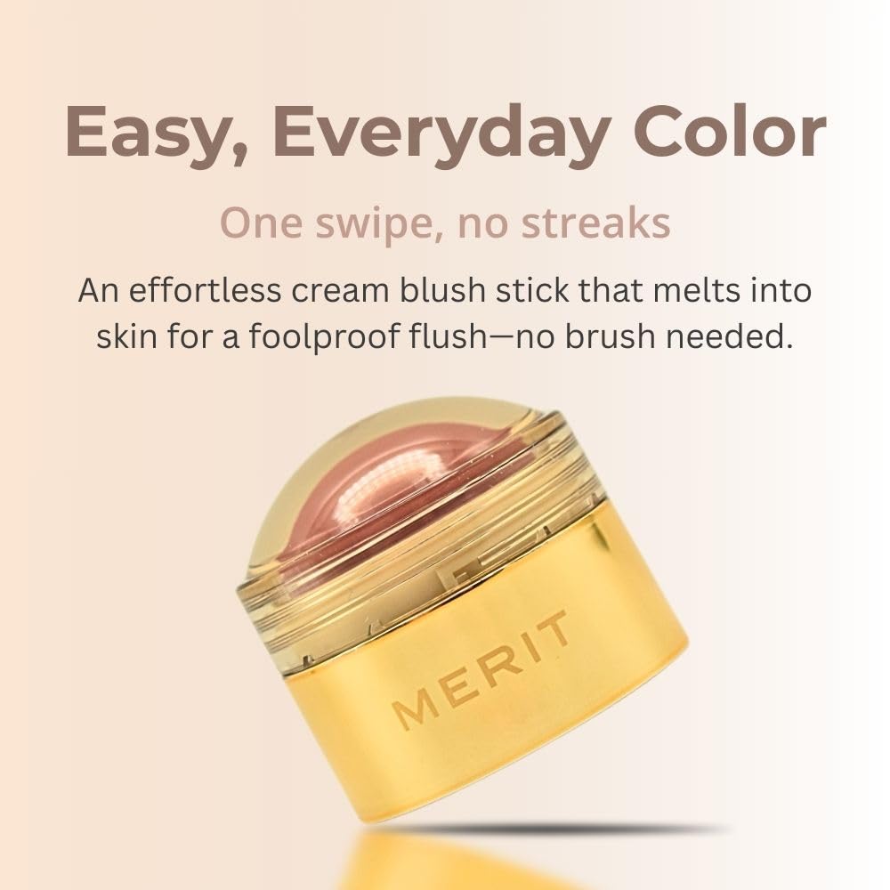 MERIT Flush Balm Cream Blush – Archival Cool Mauve | Hydrating Radiant Cheek & Lip Tint Stick with Vitamin E | Lightweight, Buildable, Vegan & Cruelty-Free Blush - dailyvitalstore