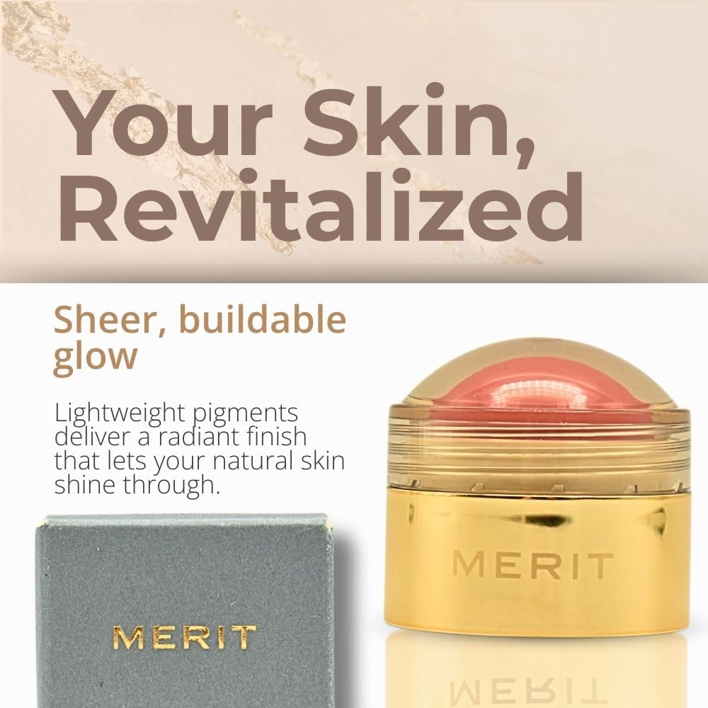 MERIT Flush Balm Cream Blush – Lusitano Soft Peach | Hydrating Radiant Cheek & Lip Tint Stick with Vitamin E | Lightweight, Buildable, Vegan & Cruelty-Free Blush - dailyvitalstore