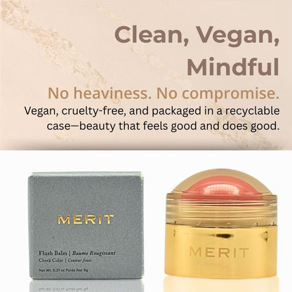 MERIT Flush Balm Cream Blush – Lusitano Soft Peach | Hydrating Radiant Cheek & Lip Tint Stick with Vitamin E | Lightweight, Buildable, Vegan & Cruelty-Free Blush - dailyvitalstore