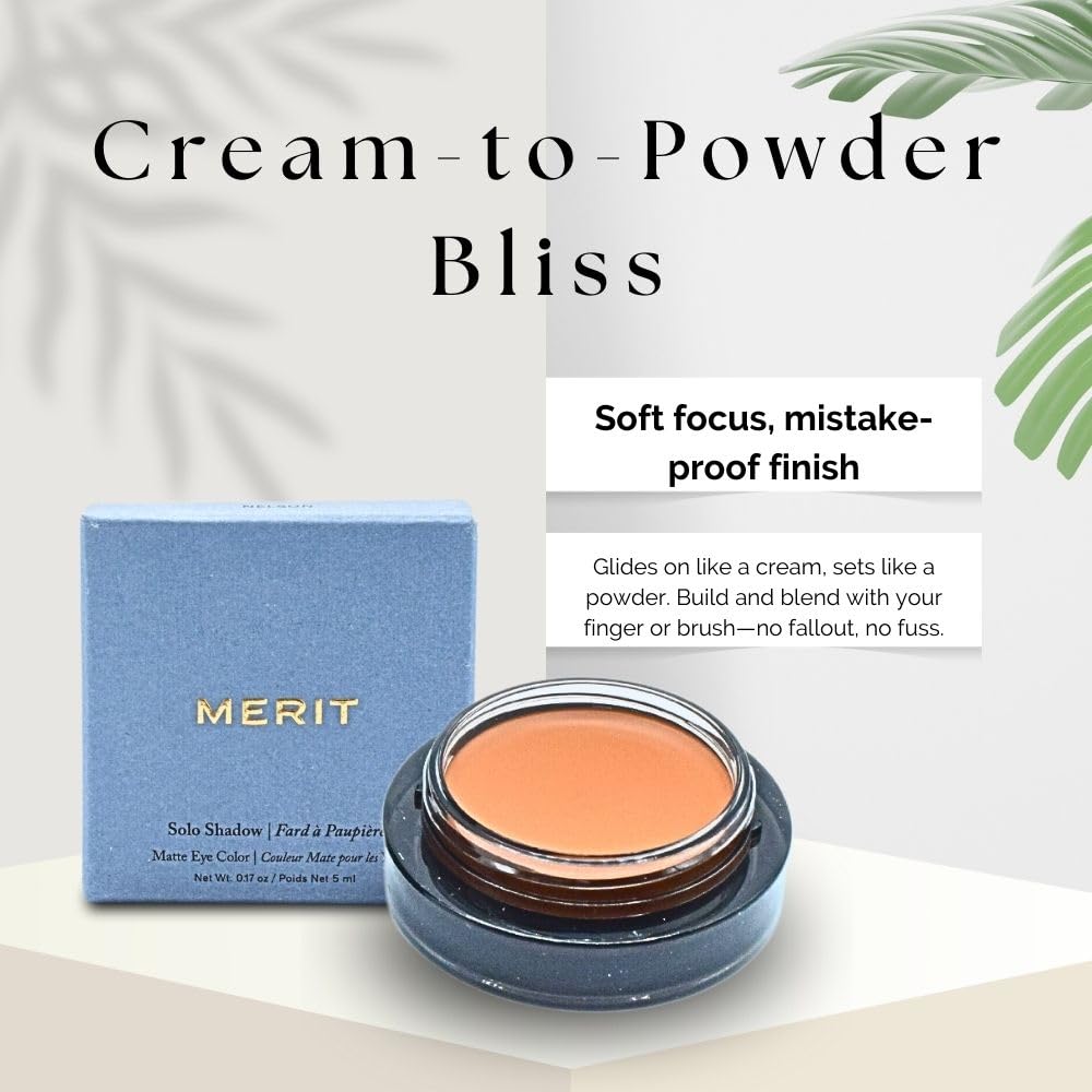 MERIT Solo Shadow Cream-to-Powder Soft Matte Eyeshadow Vachetta - dailyvitalstore
