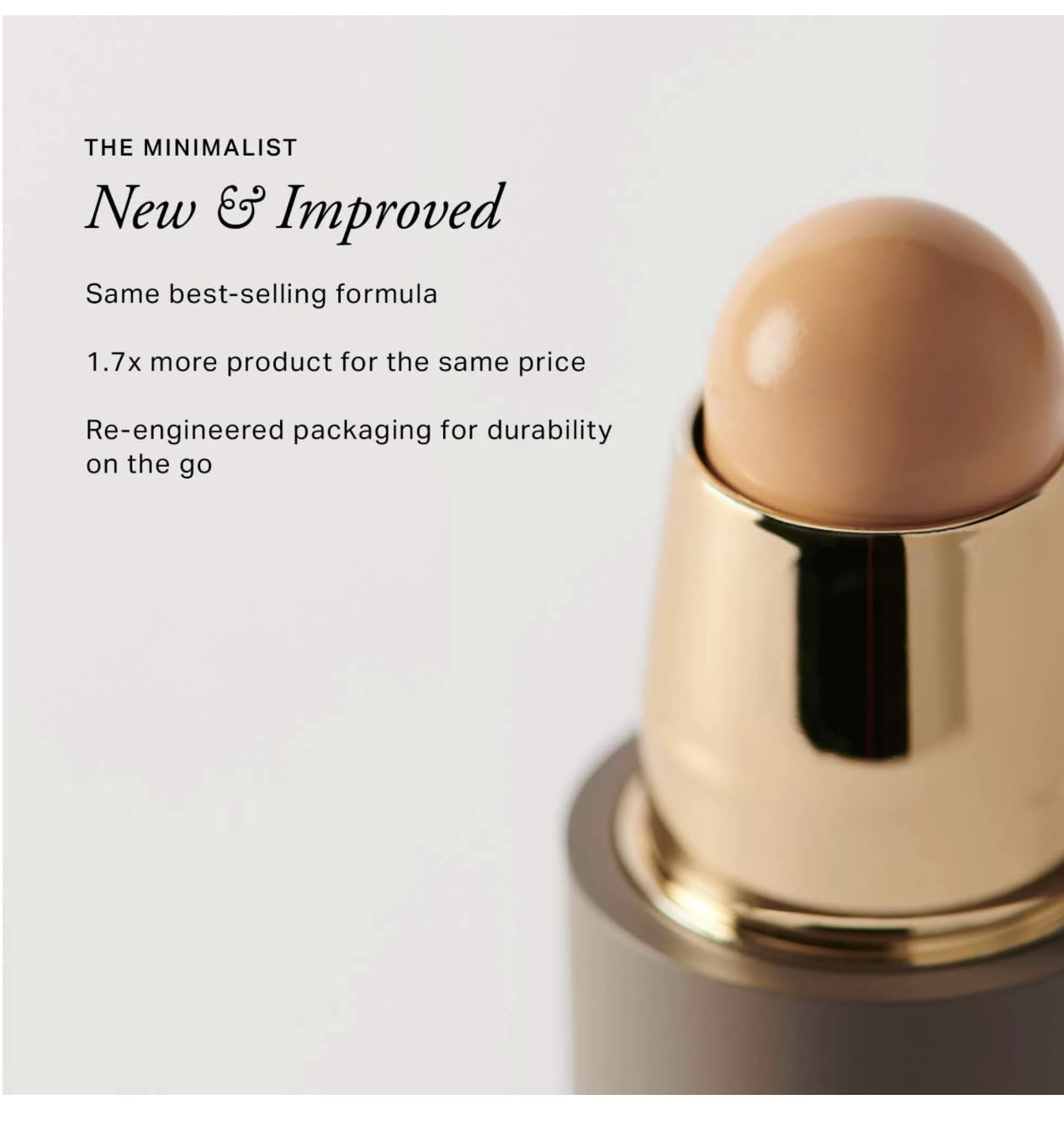 MERIT The Minimalist Perfecting Complexion Foundation and Concealer Stick Camel - dailyvitalstore