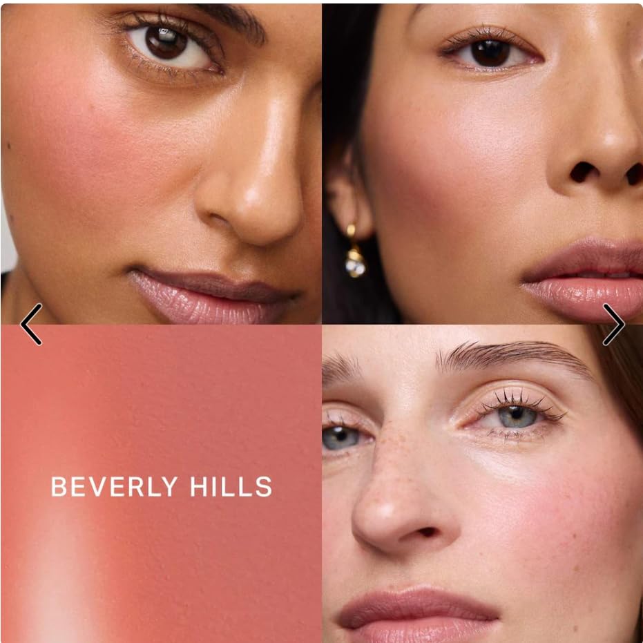 Merité Beverly Hills Cream Blush, Lightweight Buildable Color Balm with Vitamin E for Cheeks and Lips Flush Balm Cream Blush (0.31oz) (Beverly Hills - soft peach) - dailyvitalstore