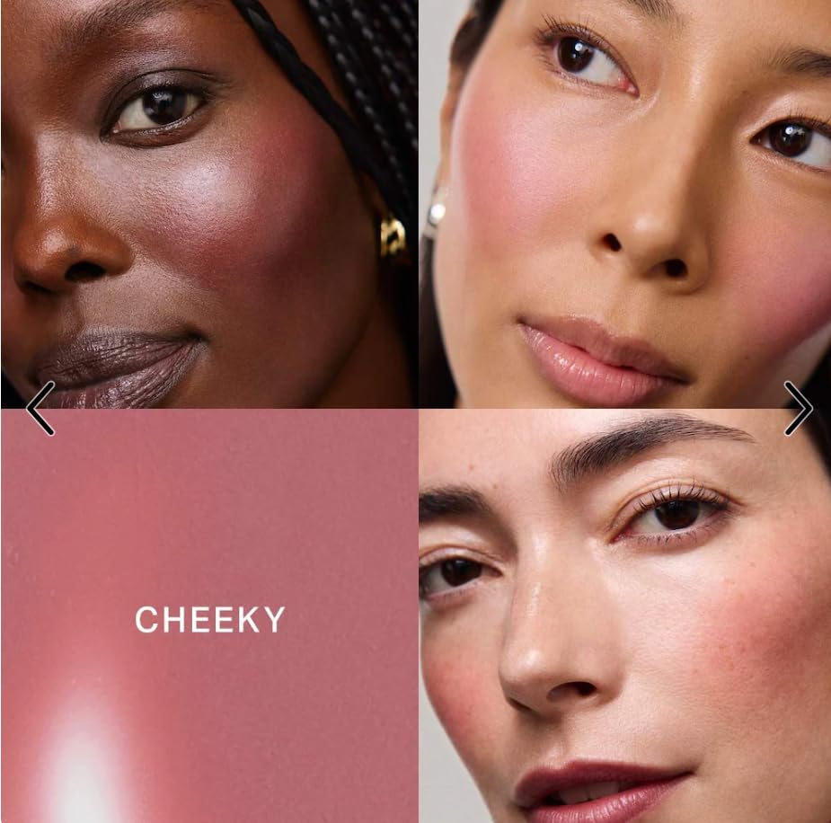 Merité Cheeky Cream Blush, Lightweight Buildable Color Balm with Vitamin E for Cheeks and Lips Flush Balm Cream Blush (0.31oz) (Cheeky - Cool Pink) - dailyvitalstore