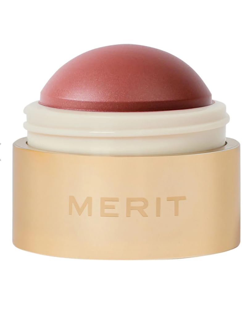 Merité Cheeky Cream Blush, Lightweight Buildable Color Balm with Vitamin E for Cheeks and Lips Flush Balm Cream Blush (0.31oz) (Cheeky - Cool Pink) - dailyvitalstore