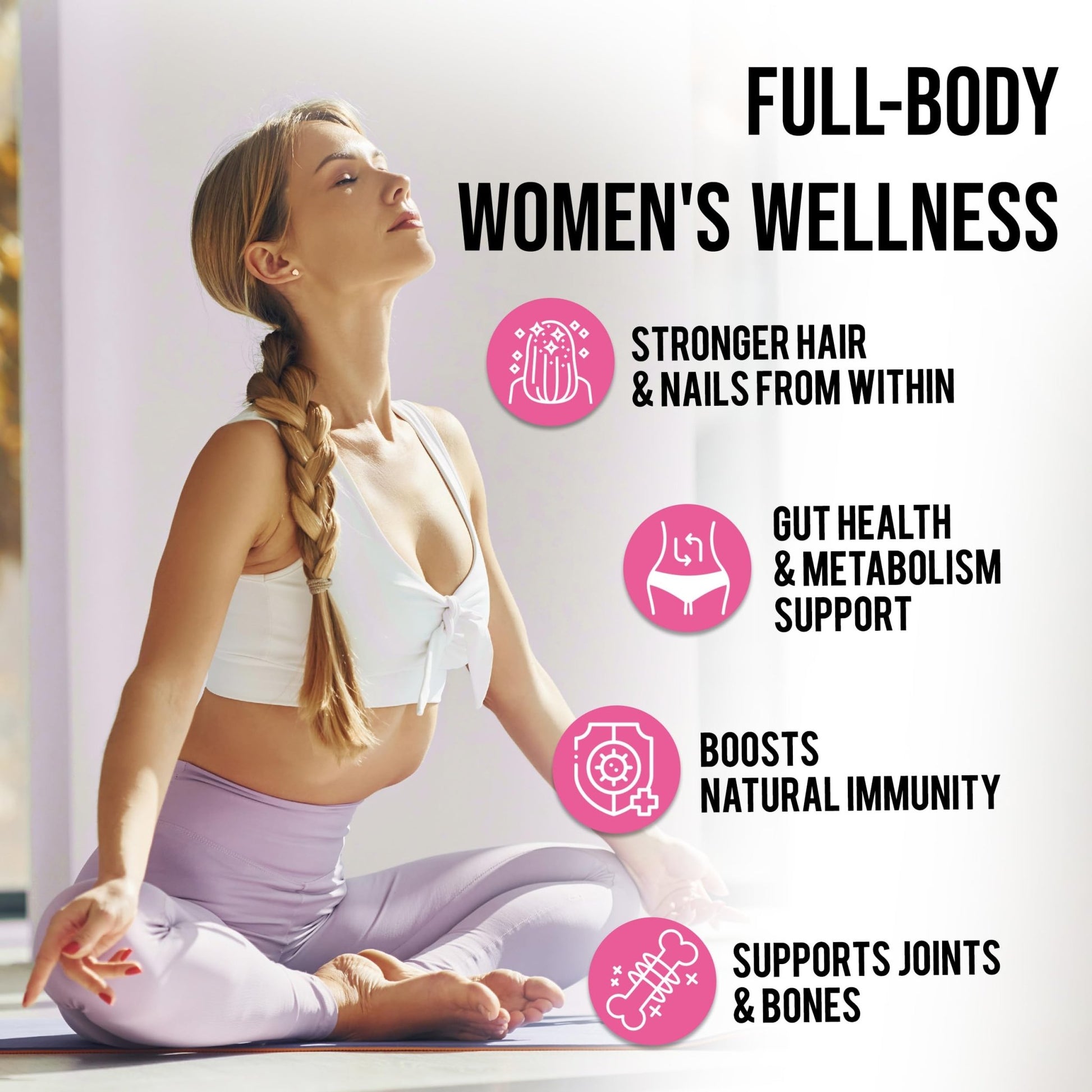 MERRY VITA Collagen for Women – Hydrolyzed Multi Collagen Peptides Types I, II, III, V & X – Collagen Supplement with Vitamin C, Biotin & Hyaluronic Acid – Grass Fed, Non-GMO, 240 Capsules - dailyvitalstore