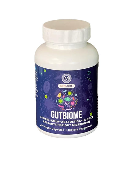Metacure GutBiome – Liposomal Extracts of Ajwain, Licorice, Amla & Asafoetida – Advanced Digestive Support Formula – Vegan, Non‑GMO, Gluten‑Free – 60 Capsules - dailyvitalstore