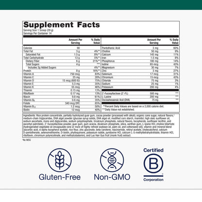 Metagenics MetaKids Nutrition Powder - Kids Multivitamin Powder with Prebiotics, DHA, Protein & Amino Acids* - Complete Protein - Non‑GMO, Gluten‑Free - Chocolate - 14.32 oz - dailyvitalstore
