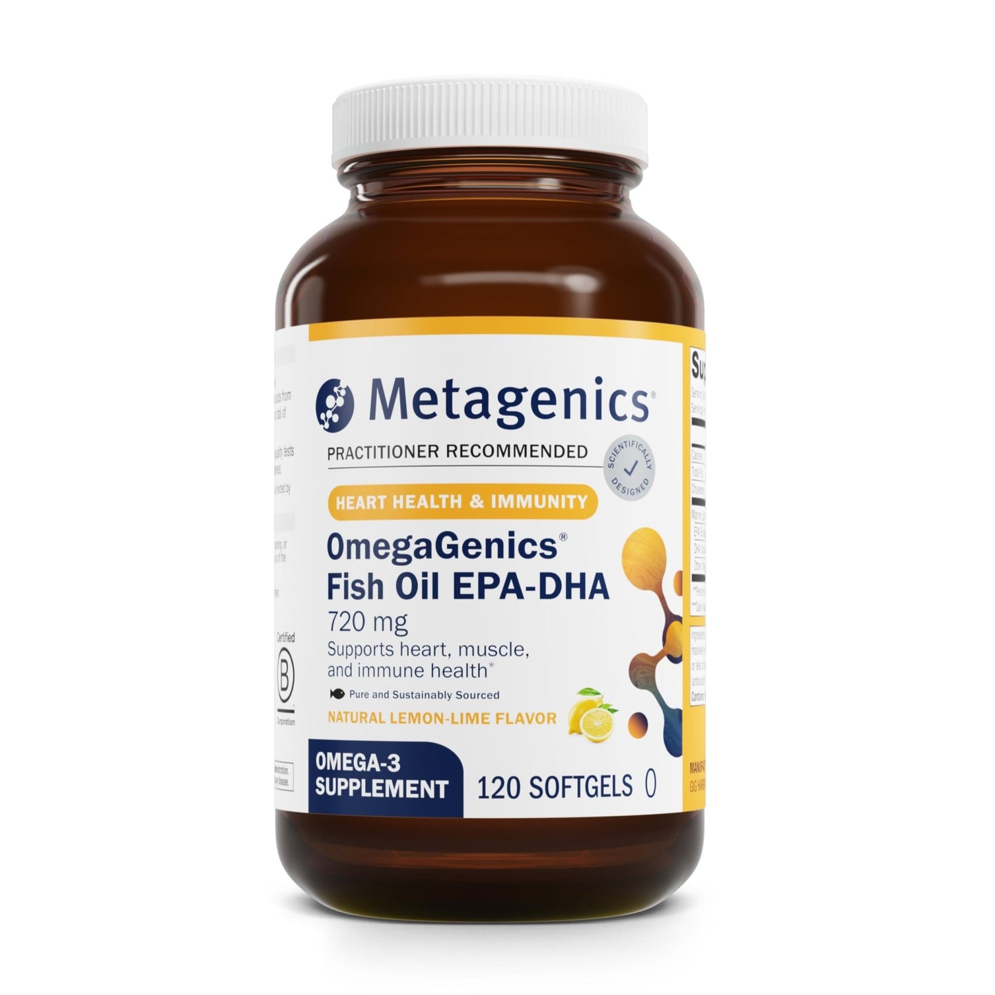 Metagenics OmegaGenics Fish Oil EPA-DHA 720 mg - High Potency Omega-3 Supplement* - Supports Heart, Joint, Brain & Immune Health* - dailyvitalstore