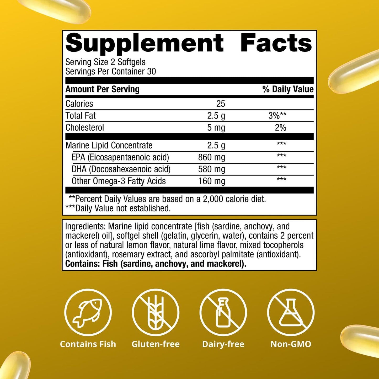 Metagenics OmegaGenics Fish Oil EPA-DHA 720 mg - High Potency Omega-3 Supplement - Supports Heart, Joint, Brain & Immune Health* - Sustainably Sourced, - dailyvitalstore