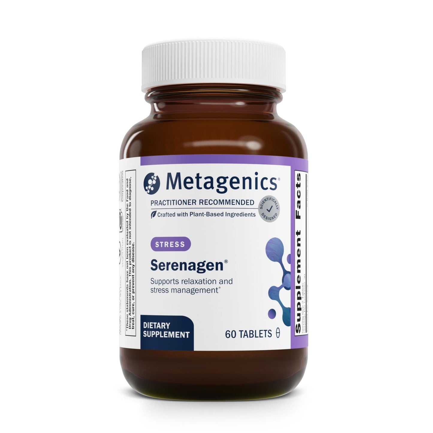 Metagenics Serenagen Supplement - Herbal Stress Management with Asian Ginseng & Chinese Herbs - Supports Calm, Focus, Energy & Sleep* - Non-GMO, Gluten-Free, Vegetarian - 60 Tablets - dailyvitalstore