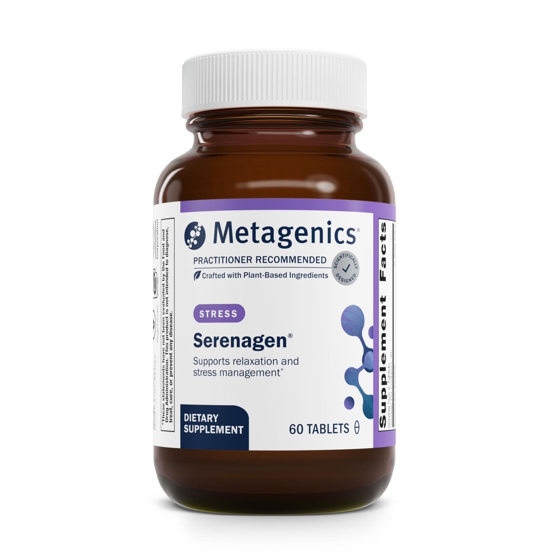 Metagenics Serenagen Supplement - Herbal Stress Management with Asian Ginseng & Chinese Herbs - Supports Calm, Focus, Energy & Sleep* - Non-GMO, Gluten-Free, Vegetarian - 60 Tablets - dailyvitalstore