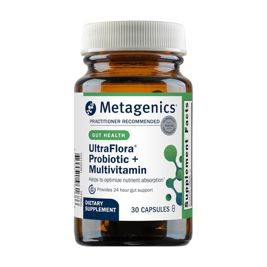 Metagenics UltraFlora Probiotic + Multivitamin - All-in-One Daily Gut Health & Digestive Balance Support* - Clinically Tested Probiotic Blend - dailyvitalstore
