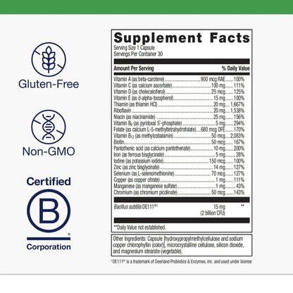Metagenics UltraFlora Probiotic + Multivitamin - All-in-One Daily Gut Health & Digestive Balance Support* - Clinically Tested Probiotic Blend - dailyvitalstore