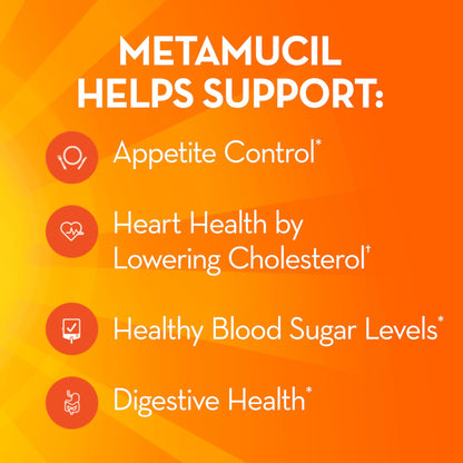 Metamucil, 4-in-1 Fiber Supplement, Psyllium Husk Powder, Sugar-Free Powder, Berry Flavored Drink, 114 Servings - dailyvitalstore