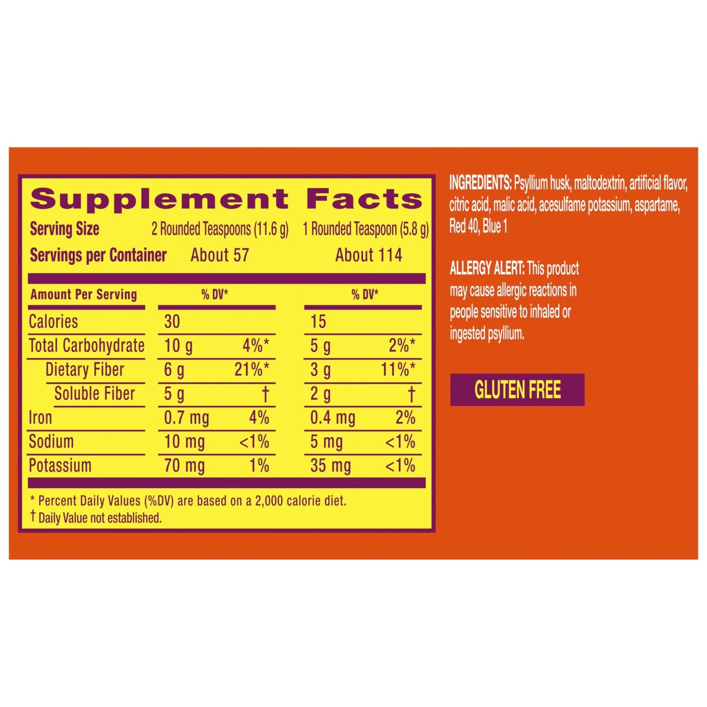 Metamucil, 4-in-1 Fiber Supplement, Psyllium Husk Powder, Sugar-Free Powder, Berry Flavored Drink, 114 Servings - dailyvitalstore