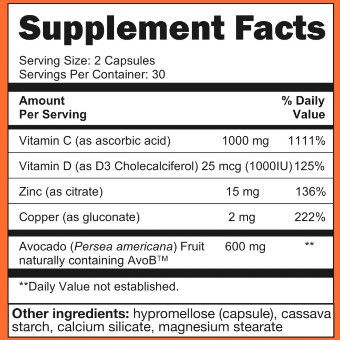 Metavo Immune Health - Natural Immune Support Supplement, Essential Zinc Supplements for Men & Women Enriched with Vitamin C, D & Copper, 60 Vegan Capsules, 30 Servings - dailyvitalstore
