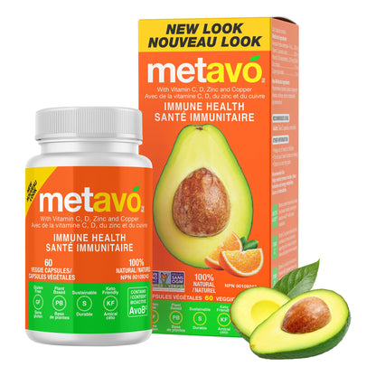 Metavo Immune Health - Natural Immune Support Supplement, Essential Zinc Supplements for Men & Women Enriched with Vitamin C, D & Copper, 60 Vegan Capsules, 30 Servings - dailyvitalstore