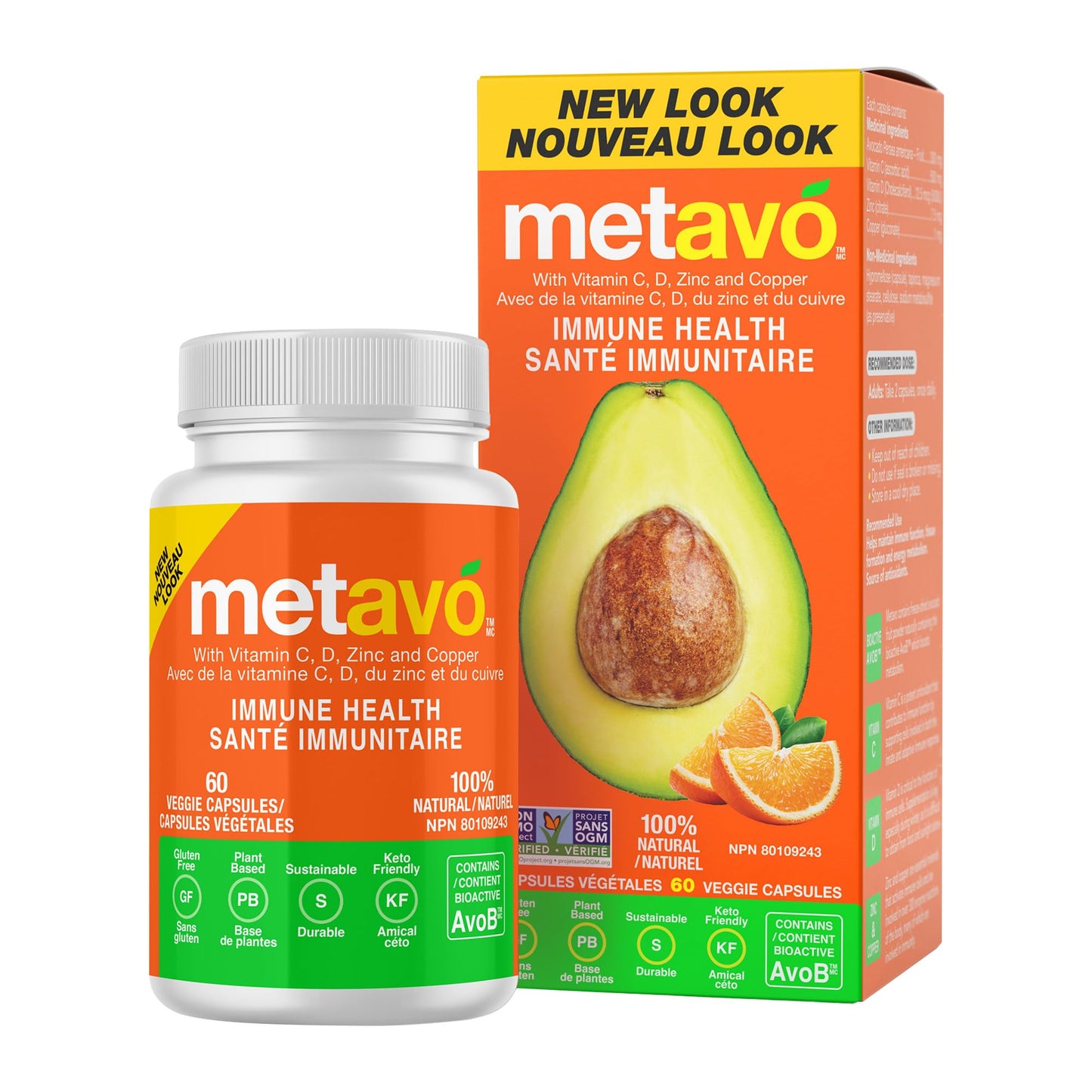 Metavo Immune Health - Natural Immune Support Supplement, Essential Zinc Supplements for Men & Women Enriched with Vitamin C, D & Copper, 60 Vegan Capsules, 30 Servings - dailyvitalstore