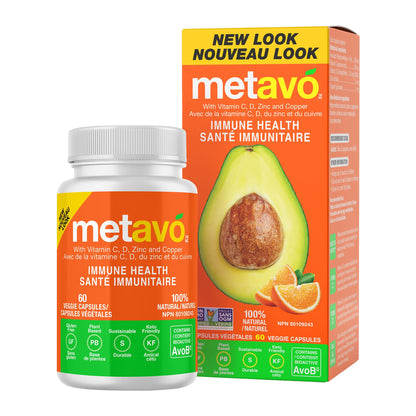 Metavo Immune Health - Natural Immune Support Supplement, Essential Zinc Supplements for Men & Women Enriched with Vitamin C, D & Copper, 60 Vegan Capsules, 30 Servings - dailyvitalstore