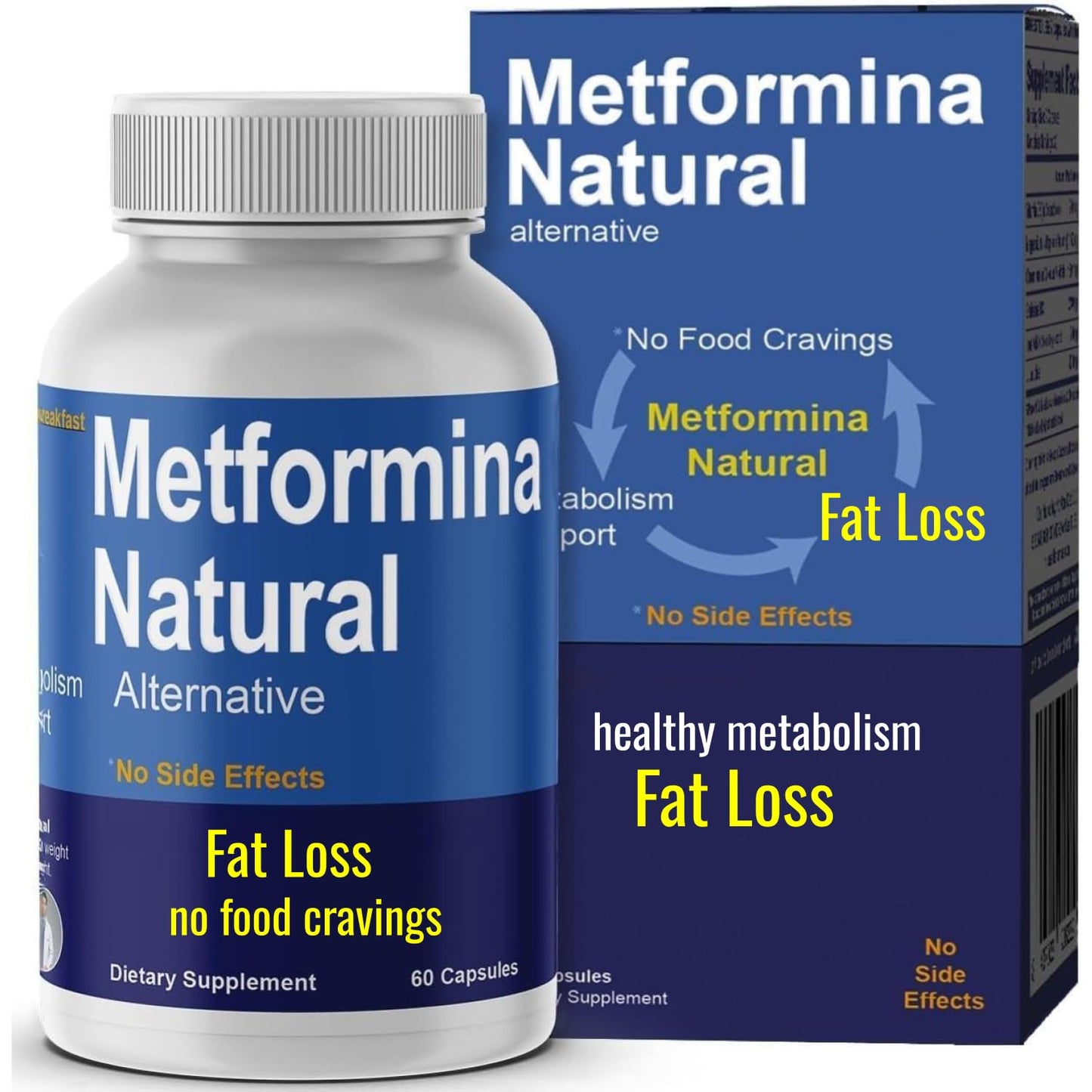 METFORMINA Natural - Weight Loss Aid - Metabolism Support - Dr Salomon (60 Capsules) - dailyvitalstore
