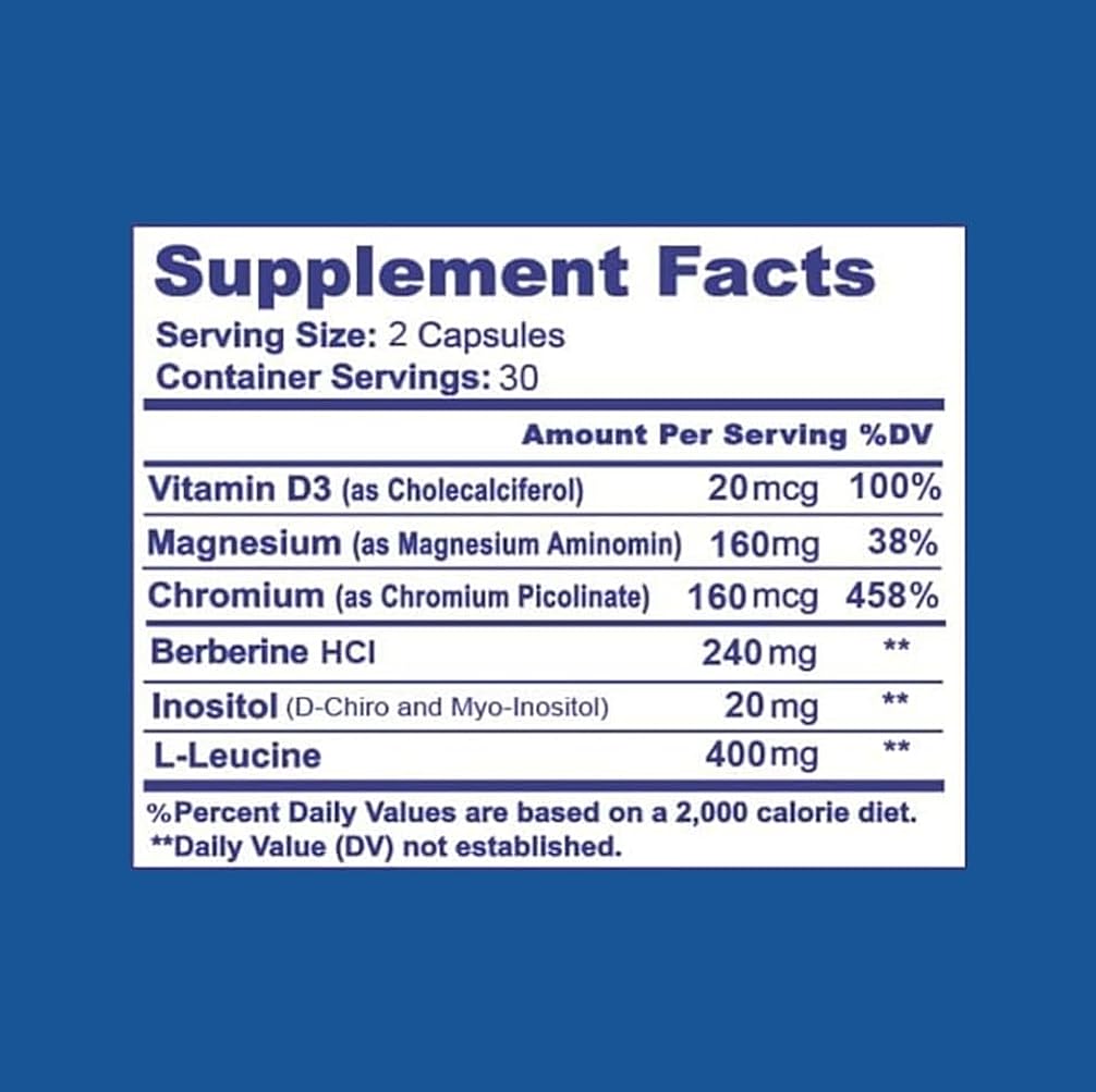METFORMINA Natural - Weight Loss Aid - Metabolism Support - Dr Salomon (60 Capsules) - dailyvitalstore