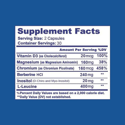 METFORMINA Natural - Weight Loss Aid - Metabolism Support - Dr Salomon (60 Capsules) - dailyvitalstore