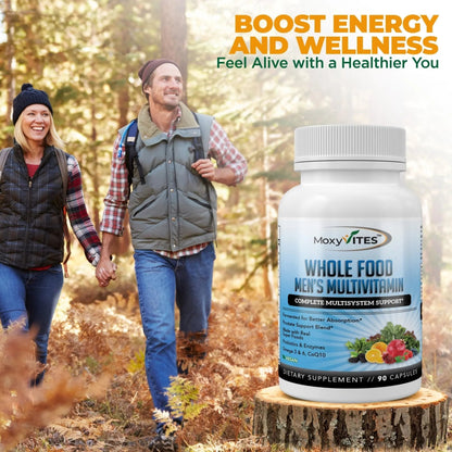 Methylated Mens Multivitamins - Daily Mens Vitamins with 44 Organic Whole Food - Multivitamin for Men with Iron & Fermented Nutrients - dailyvitalstore
