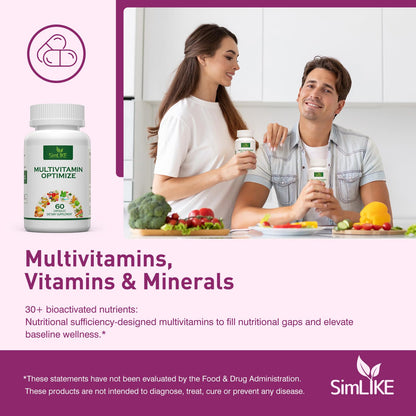 Methylated Multivitamin for Women, 30-in-1 Nutrients Formula with Inositol, CoQ10, Biotin, Zinc for Hair Health Support, Resveratrol, Vitamin C, Alpha Lipoic Acid for Skin Health Support, 60 Capsules - dailyvitalstore