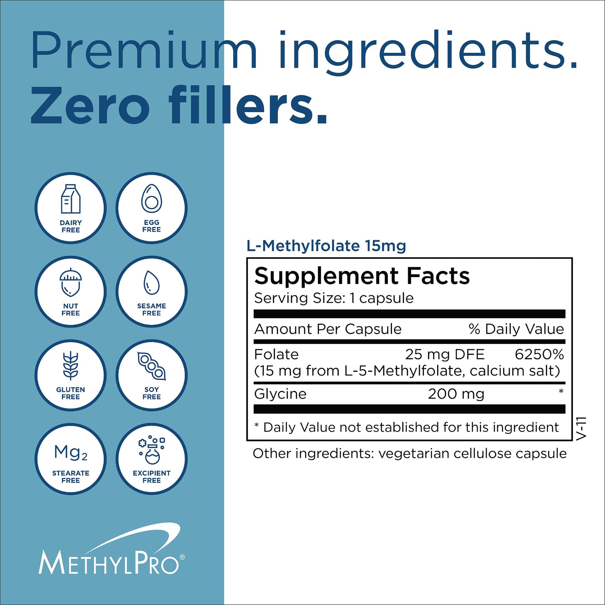 MethylPro 15mg L-Methylfolate (30 Capsules) - Professional Strength Active Methylfolate, 5-MTHF Supplement for Mood, Brain Health + Immune Support, - dailyvitalstore