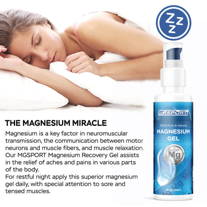 MgSport Magnesium Gel Dead Sea Magnesium - Gentle Topical Gel for Leg Cramps and Muscle Recovery Without Stinging - 20% More Potency Than Magnesium Oil Sprays - 1,000 Pumps - dailyvitalstore