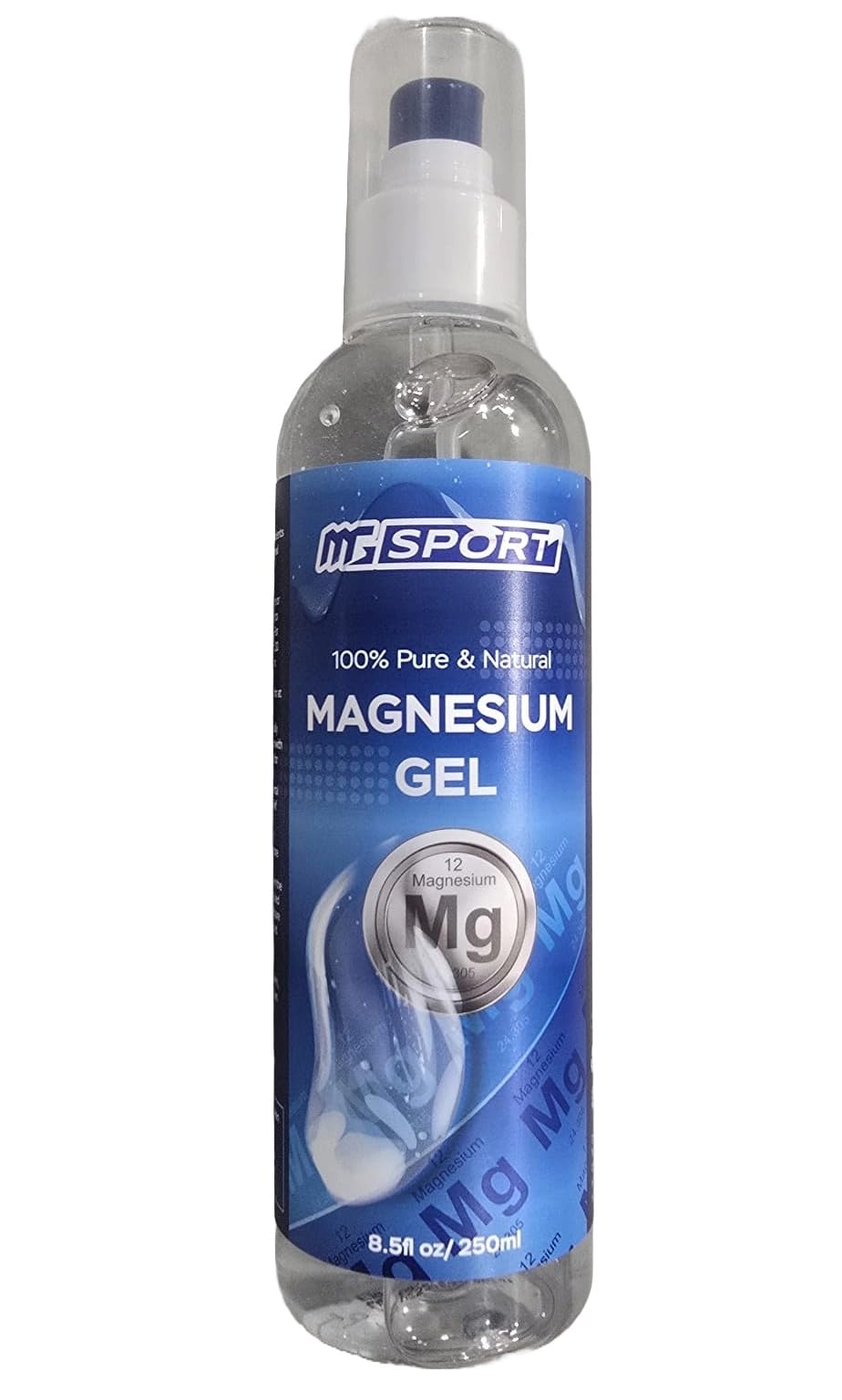 MgSport Magnesium Gel Dead Sea Magnesium - Gentle Topical Gel for Leg Cramps and Muscle Recovery Without Stinging - 20% More Potency Than Magnesium Oil Sprays - 1,000 Pumps - dailyvitalstore