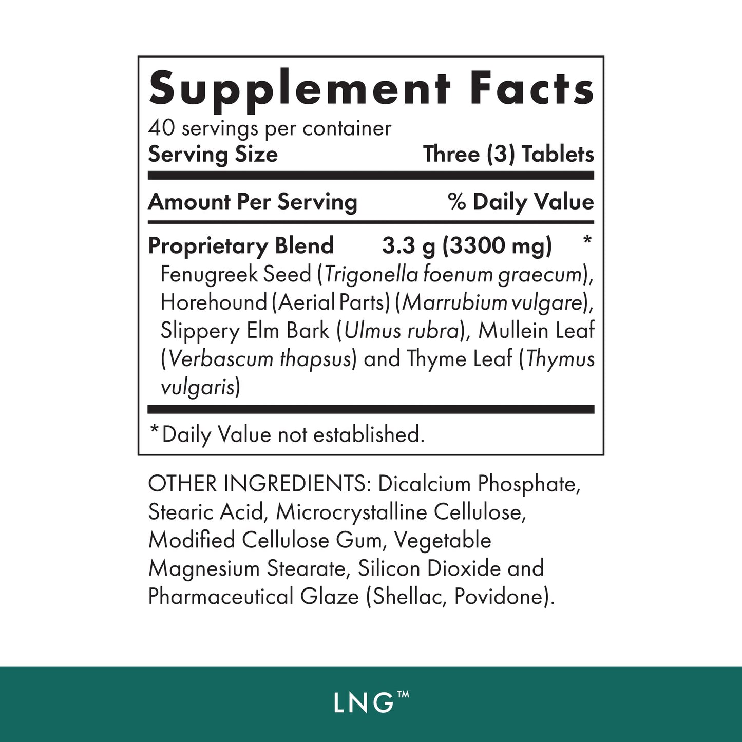 Michael's Health Naturopathic Programs LNG - 120 Vegetarian Tablets - Herbs for Lung and Respiratory Support - Kosher - 40 Servings - dailyvitalstore