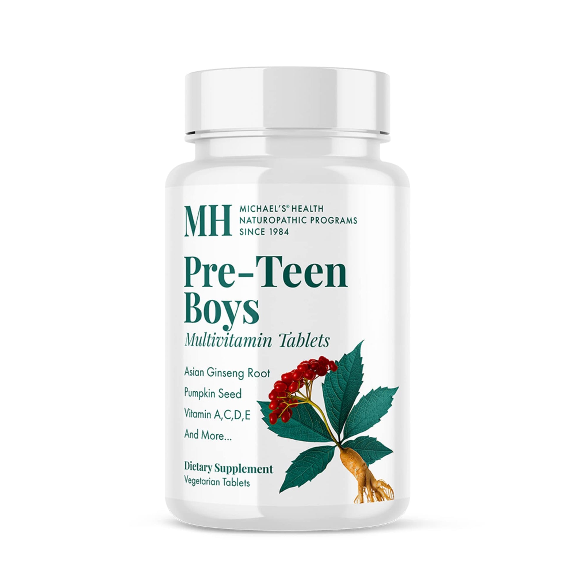 Michael's Health Naturopathic Programs Pre-Teen Boys Daily Multivitamin - 60 Vegetarian Tablets - With Male Herbal Blend - Kosher - 60 Servings - dailyvitalstore