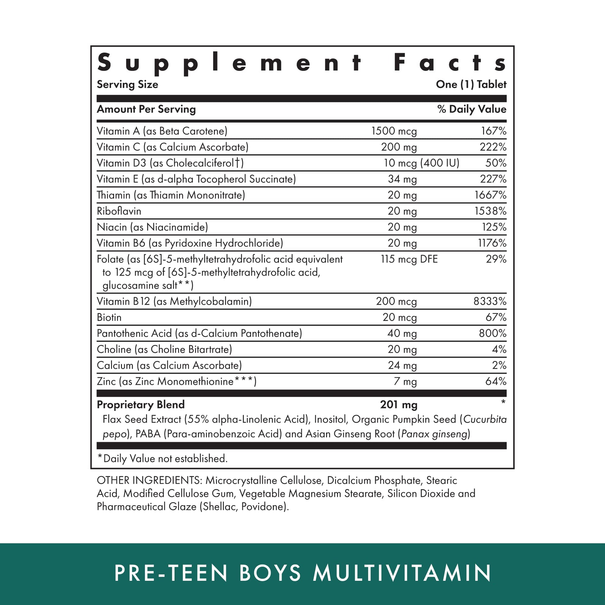 Michael's Health Naturopathic Programs Pre-Teen Boys Daily Multivitamin - 60 Vegetarian Tablets - With Male Herbal Blend - Kosher - 60 Servings - dailyvitalstore