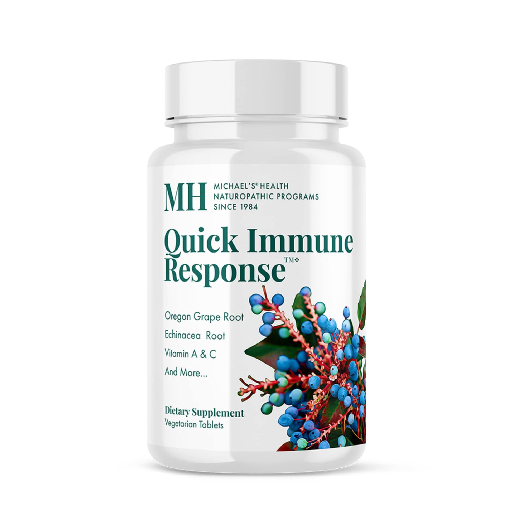 Michael's Health Naturopathic Programs Quick Immune Response - 60 Vegetarian Tablets - Immune System Support - With Vitamin A, Vitamin C & Zinc - 20 Servings - dailyvitalstore