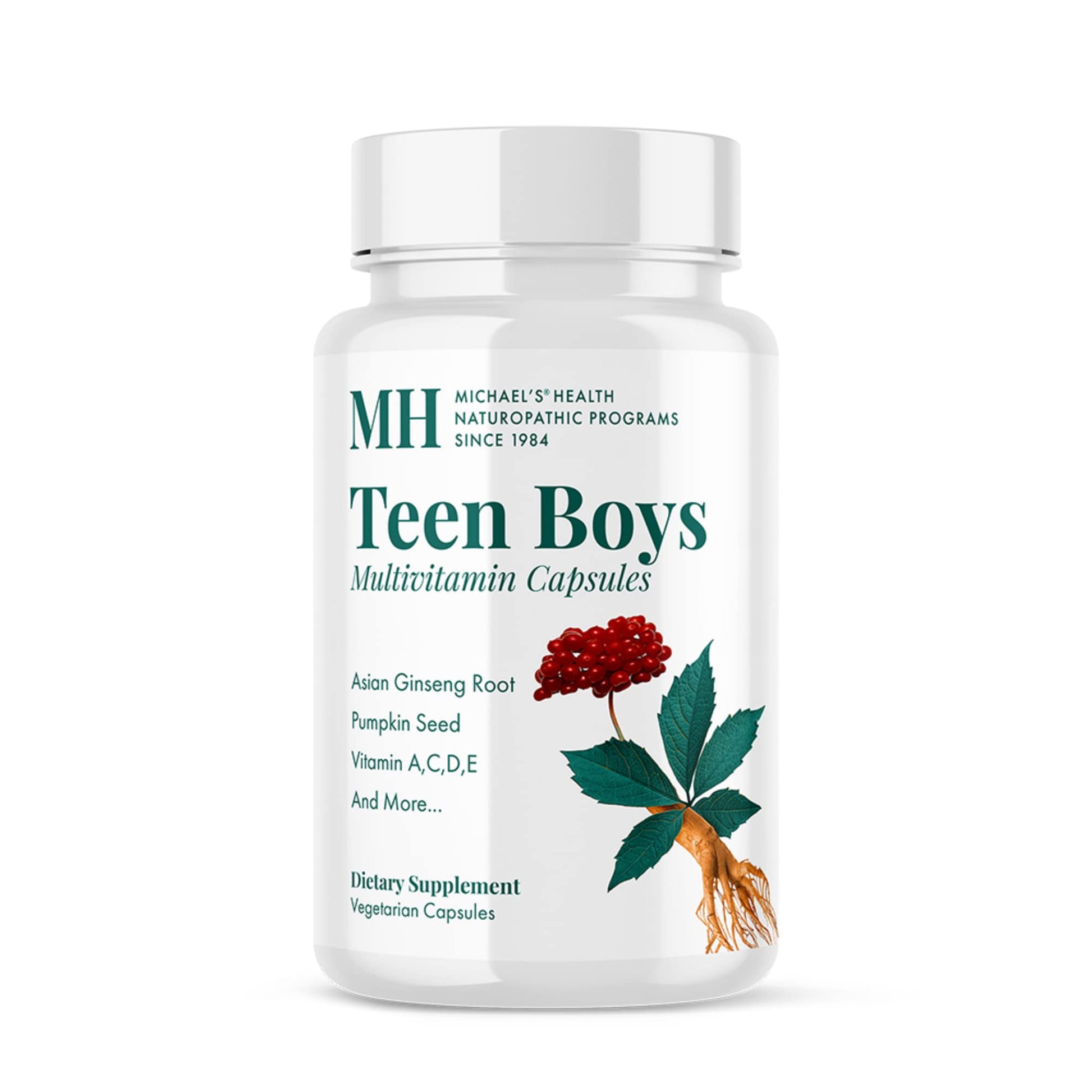 Michael's Health Naturopathic Programs Teen Boys - 60 Vegetarian Capsules - Daily Multivitamin Supplement - Kosher - 30 Servings - dailyvitalstore
