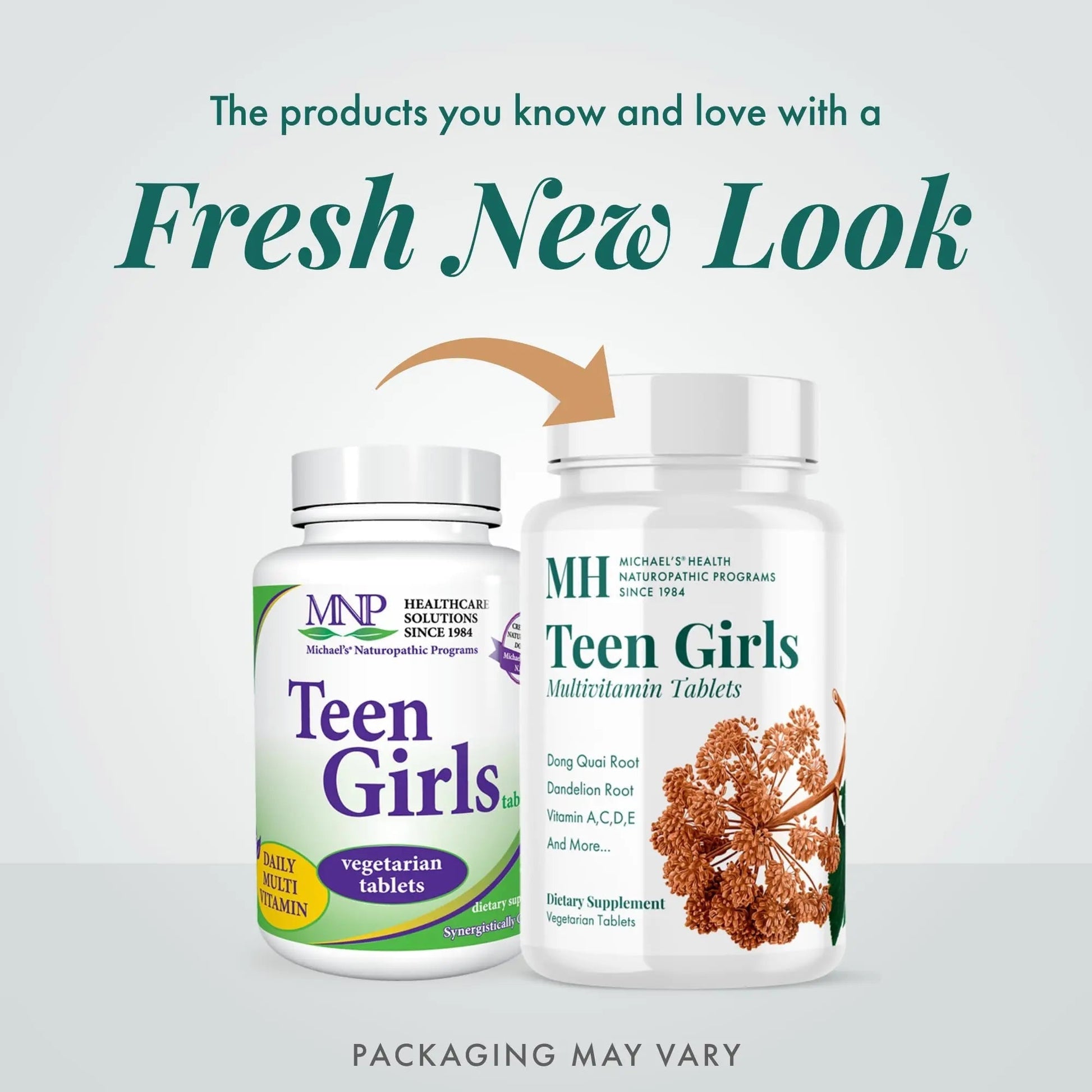 MICHAEL'S Health Naturopathic Programs Teen Girls Multivitamin - 90 Vegetarian Tablets - with B Complex Vitamins - dailyvitalstore