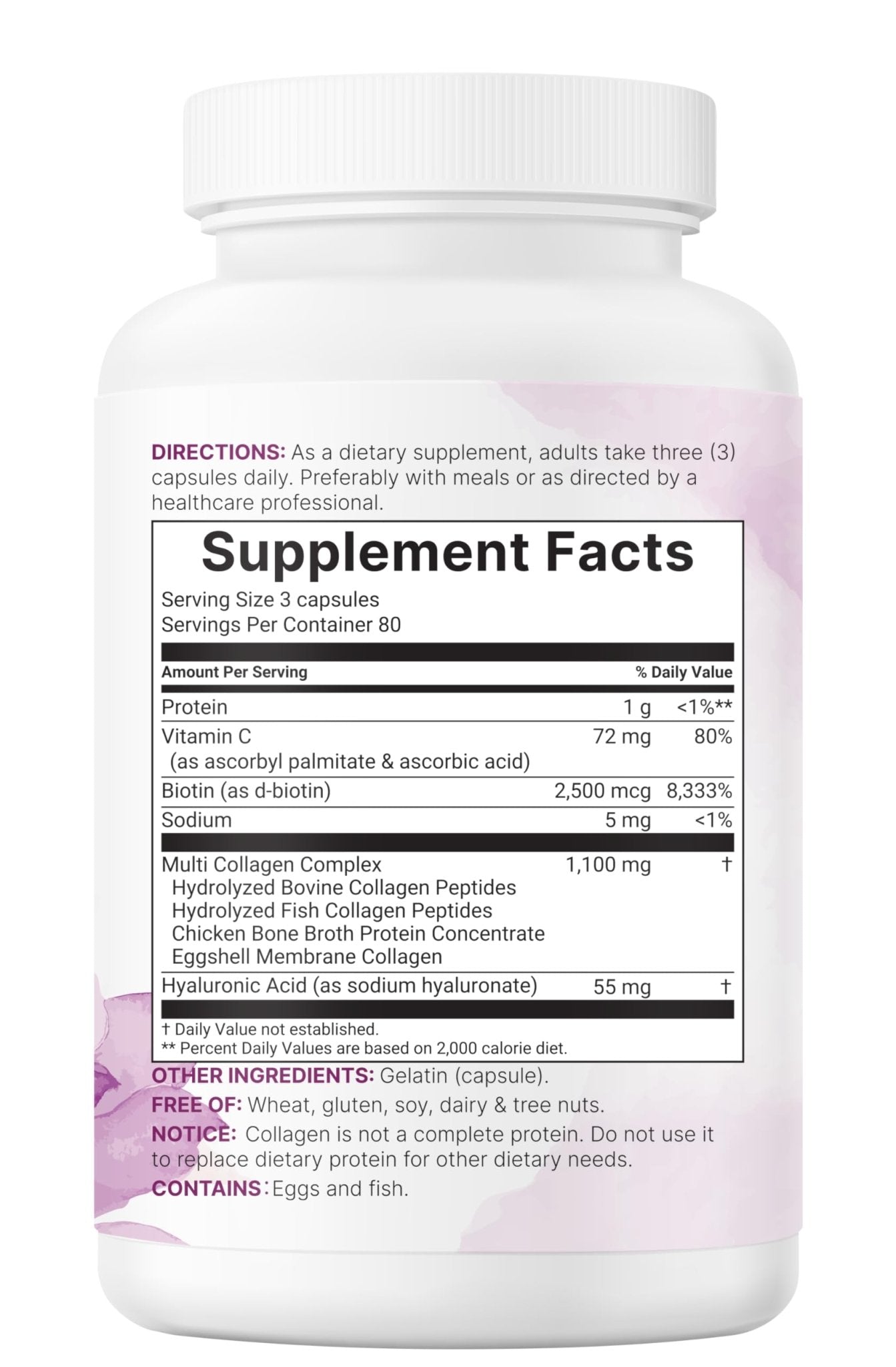 Micro Ingredients 2 Pack Multi Collagen Pills for Women & Men, 480 Capsules | Type I, II, III, V, X | Hydrolyzed Protein Peptides with Biotin, - dailyvitalstore