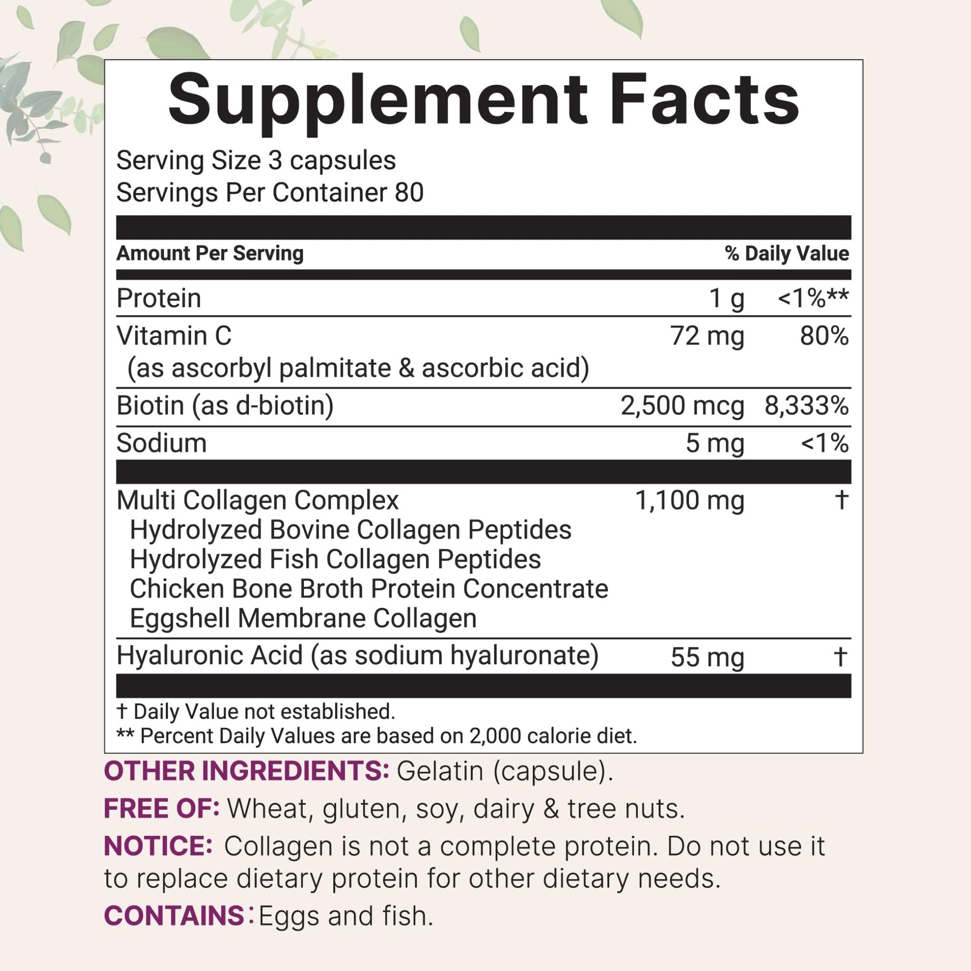 Micro Ingredients 2 Pack Multi Collagen Pills for Women & Men, 480 Capsules | Type I, II, III, V, X | Hydrolyzed Protein Peptides with Biotin, - dailyvitalstore