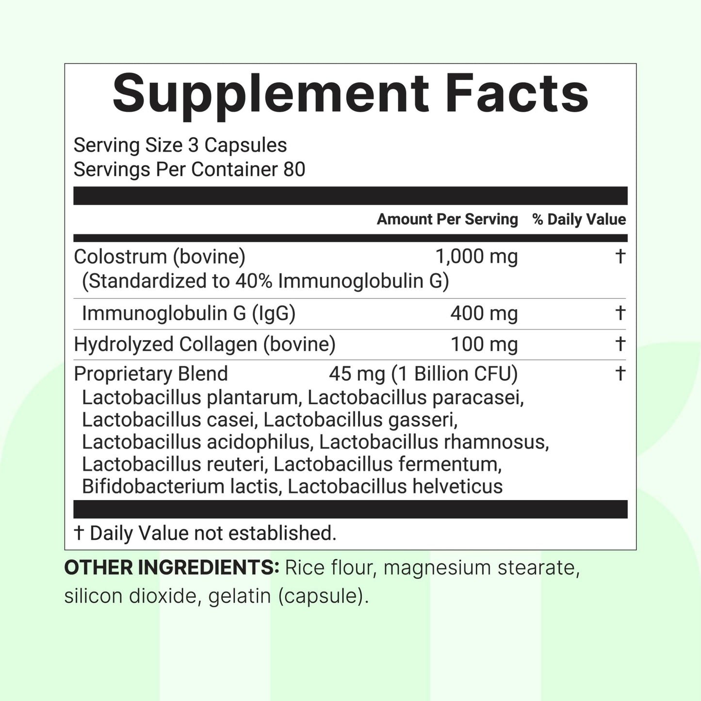 Micro Ingredients Bovine Colostrum 1,000 mg Per Serving, 240 Capsules | 40% IgG with Collagen & Probiotics | Colostrum Supplement - dailyvitalstore
