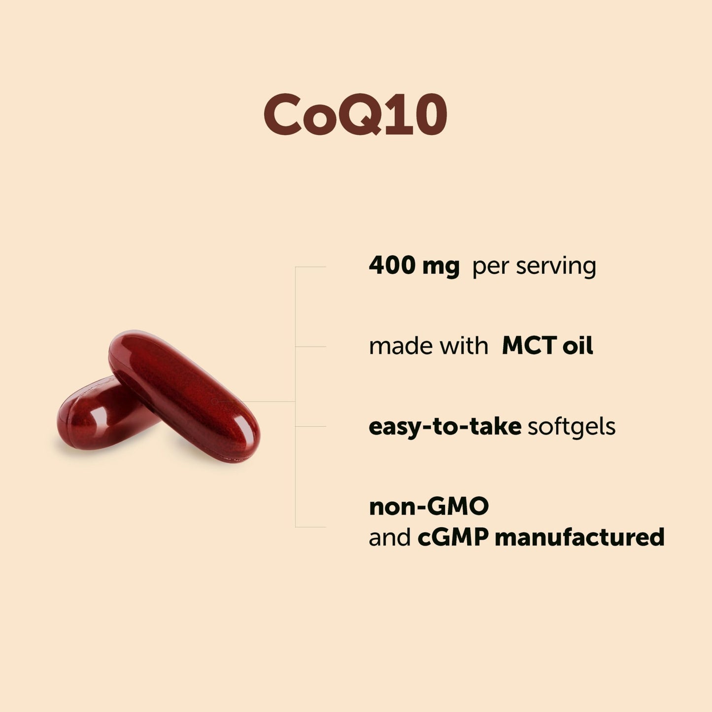 Micro Ingredients CoQ10 400 mg Per Serving, 240 Softgels | Made with Coconut MCT Oil | Coenzyme Q10 (Ubiquinone) | Non-GMO - dailyvitalstore
