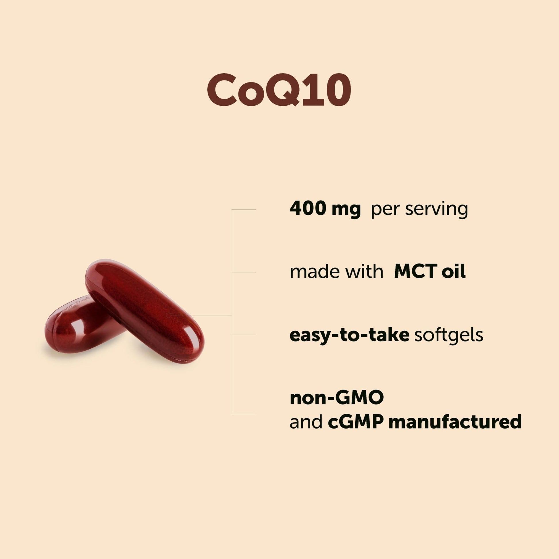 Micro Ingredients CoQ10 400 mg Per Serving, 240 Softgels | Made with Coconut MCT Oil | Coenzyme Q10 (Ubiquinone) | Non-GMO - dailyvitalstore