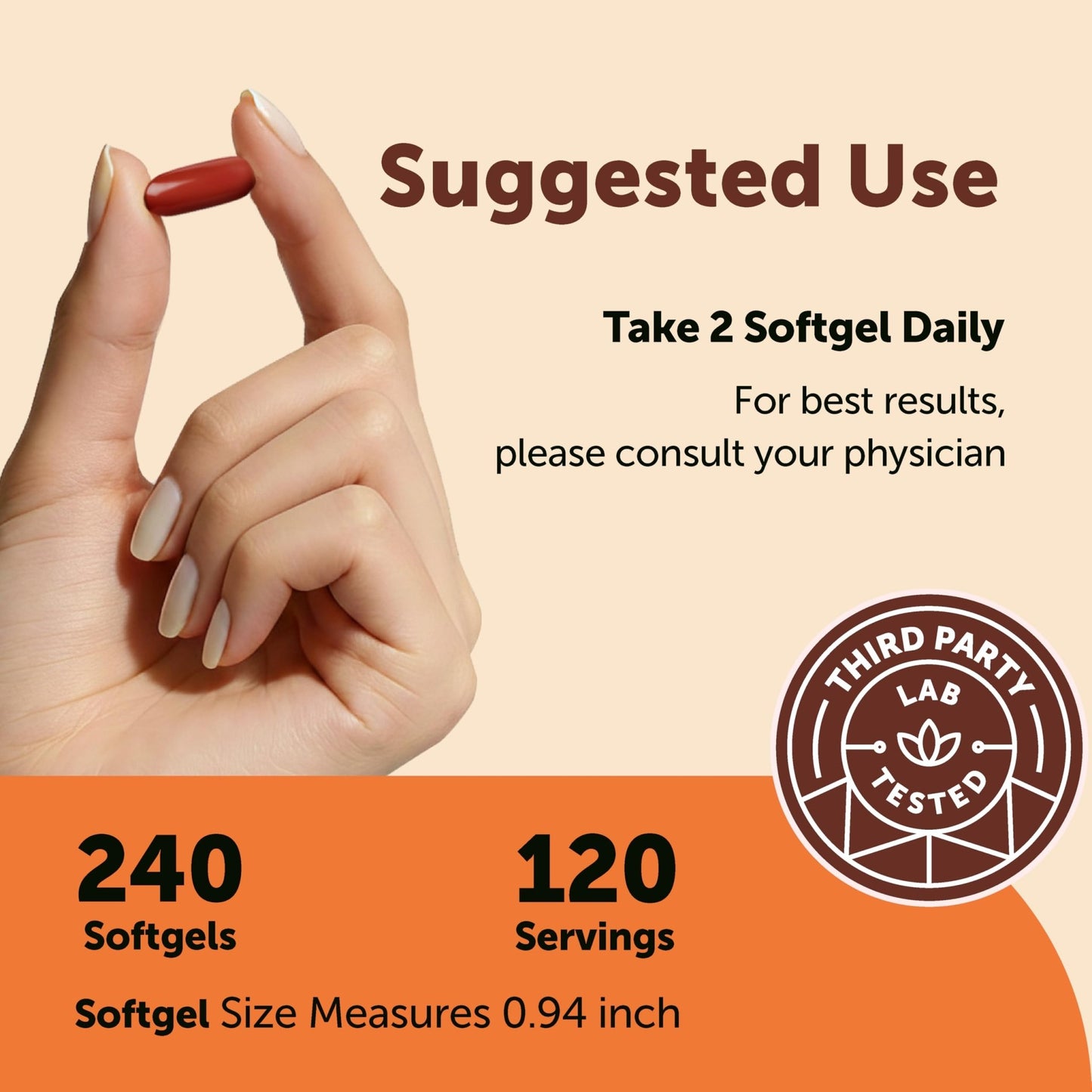 Micro Ingredients CoQ10 400 mg Per Serving, 240 Softgels | Made with Coconut MCT Oil | Coenzyme Q10 (Ubiquinone) | Non-GMO - dailyvitalstore