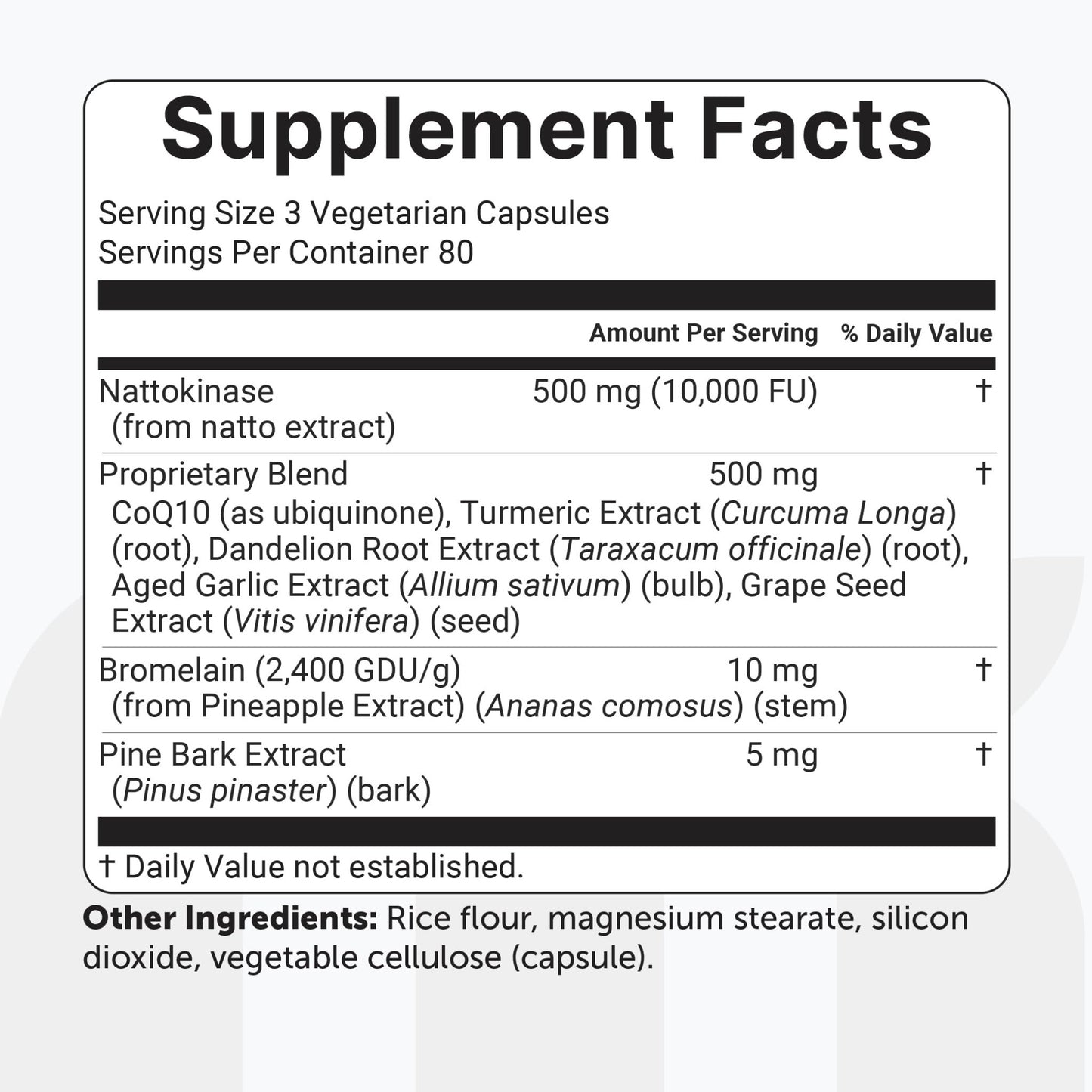 Micro Ingredients Nattokinase 10,000 FU Per Serving (Natural Natto Extract), 240 Vegetarian Capsules | with CoQ10, Turmeric, Aged Garlic & Pine Bark Extract - dailyvitalstore