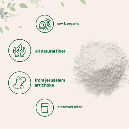 Micro Ingredients Organic Inulin FOS Fiber Powder, 2.2 lbs | Quick Water-Soluble Prebiotic | Natural Fiber for Smoothies & Drinks | Vegan Friendly, Dissolves Clear - dailyvitalstore